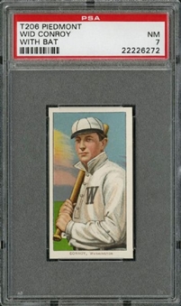 T206 Wid Conroy With Bat - PSA Graded NM 7 (1 of 5)